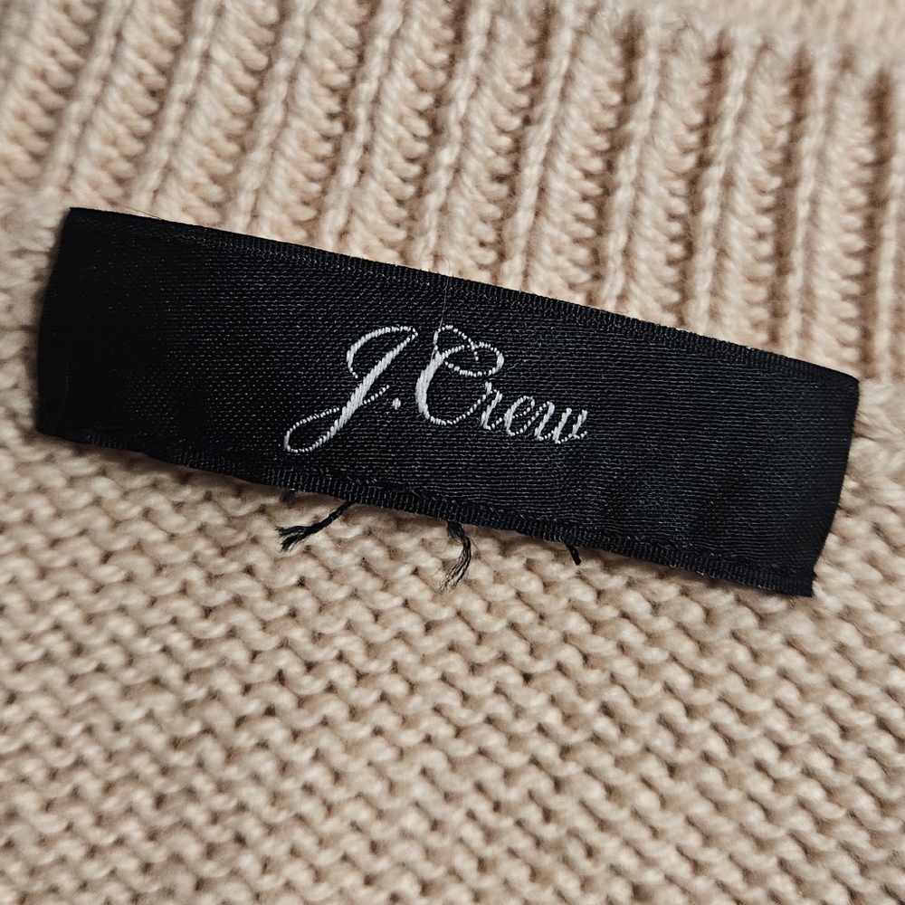 J. Crew Pink Cable Knit Crew Neck Sweater - Picture 4 of 5